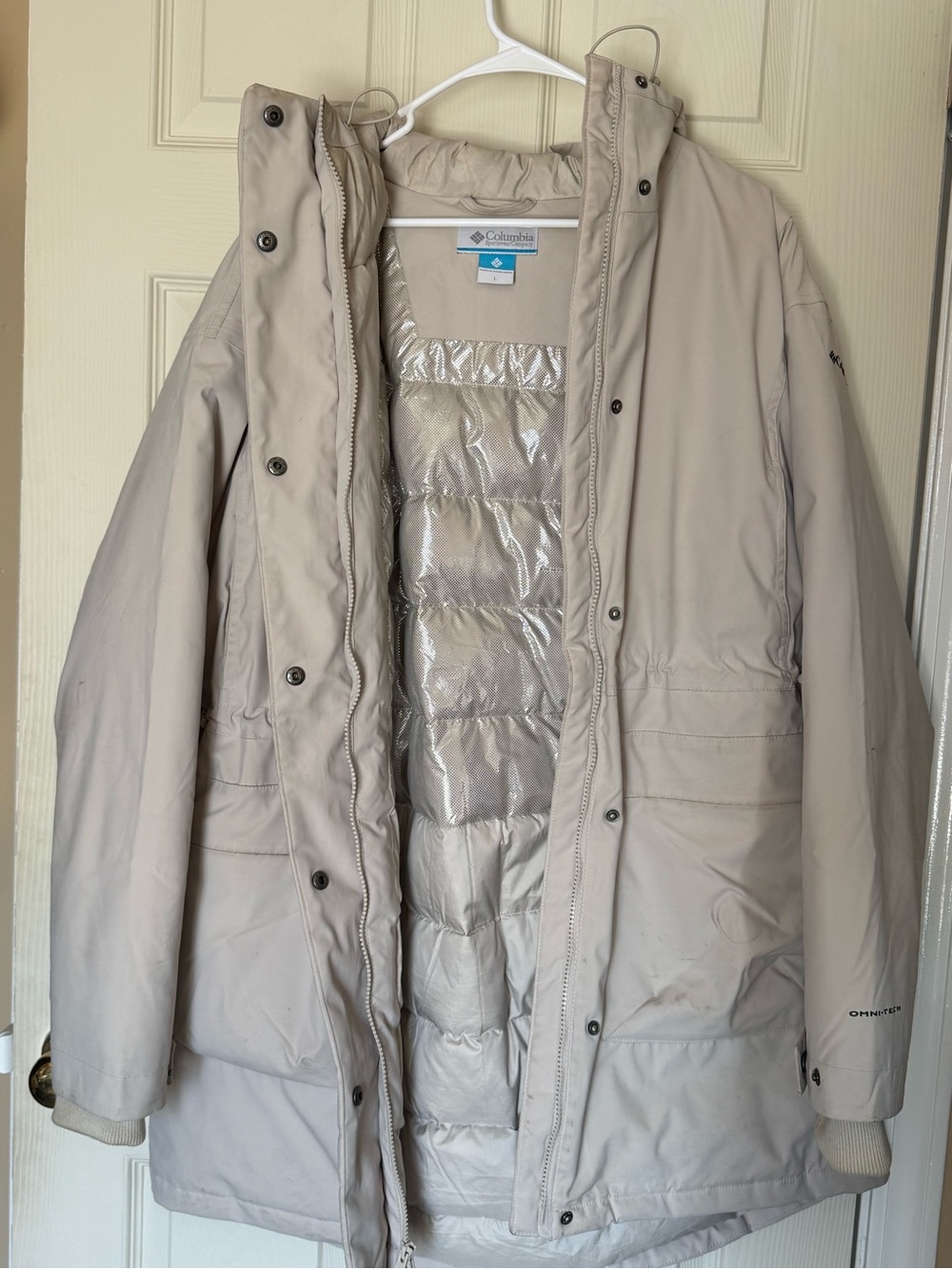 Columbia Women's Light Beige Insulated Puffer Coat